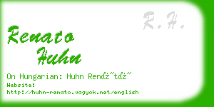 renato huhn business card